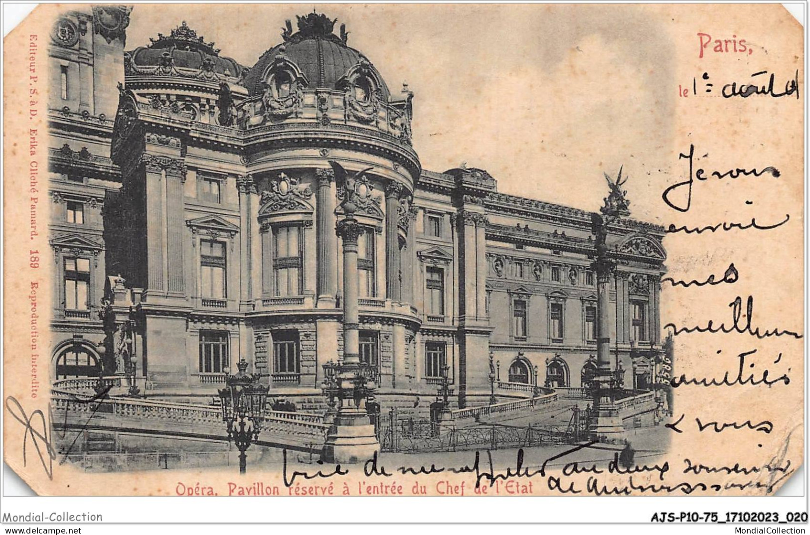 AJSP10-75-0922 - PARIS - Pavillon Réservé à L'entrée Du Chef De L'état - Enseignement, Ecoles Et Universités