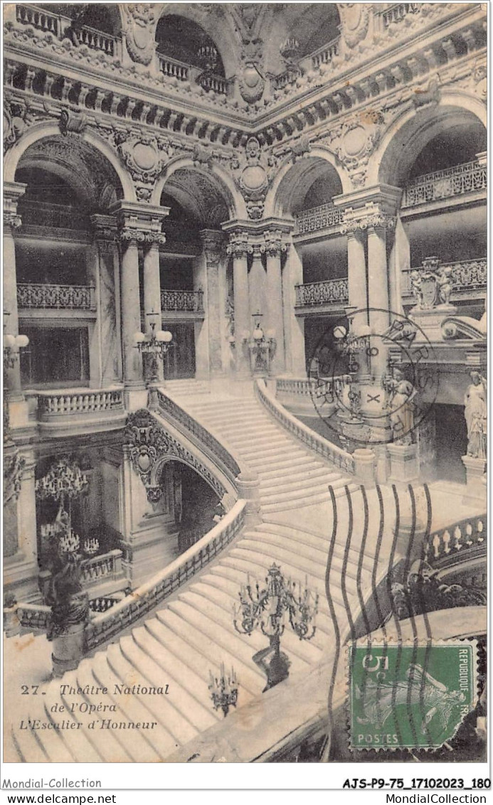AJSP9-75-0901 - PARIS - Théâtre National De L'opéra - L'escalier D'honneur - Formación, Escuelas Y Universidades
