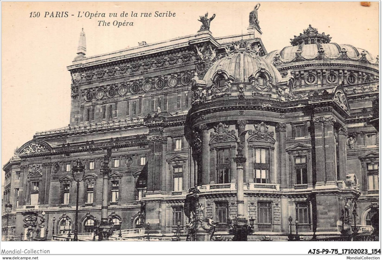 AJSP9-75-0888 - PARIS - L'opéra Vu De La Rue Scribe - Education, Schools And Universities