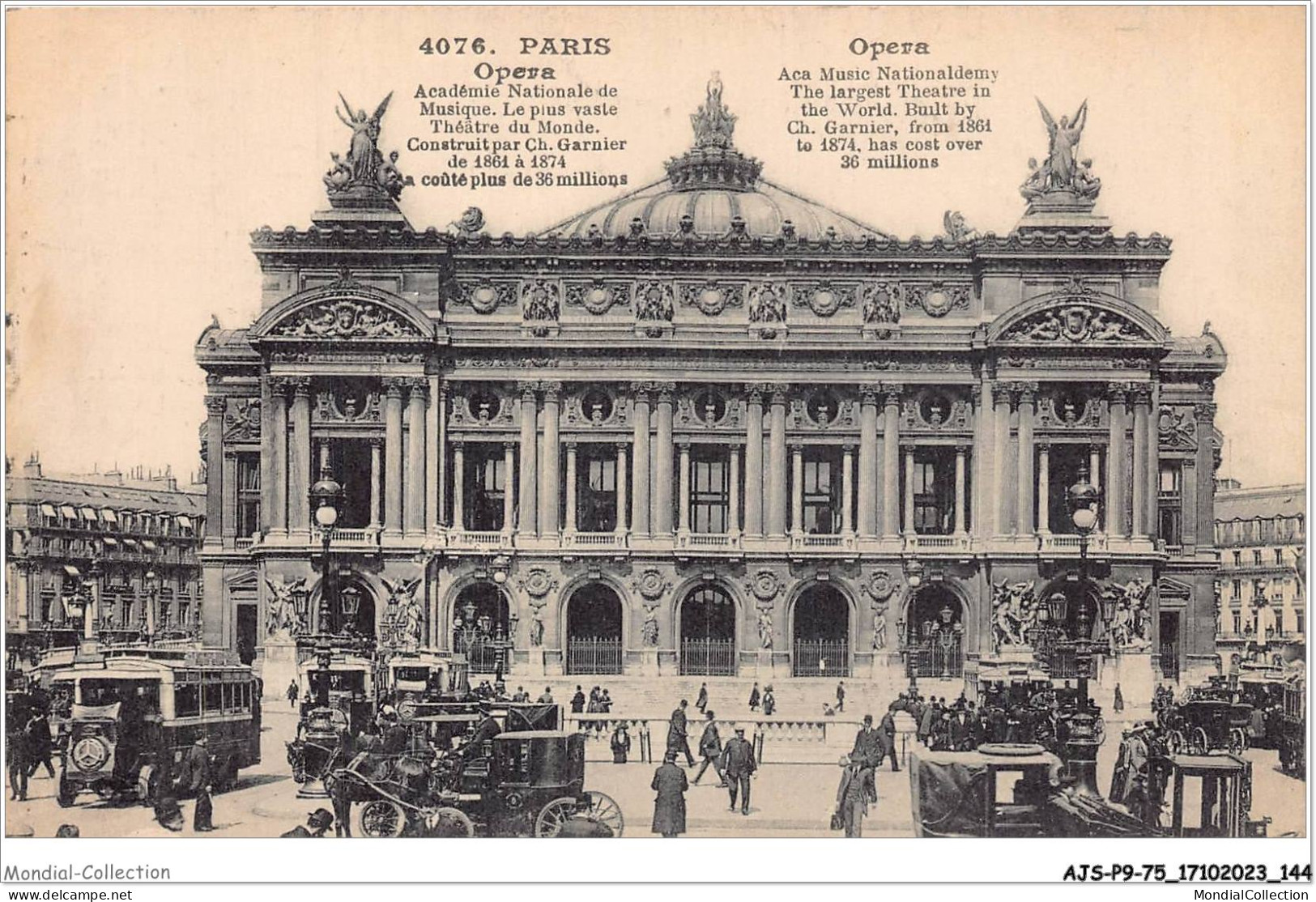 AJSP9-75-0883 - PARIS - Opéra - Accadémie Nationale De Musique - Le Plus Vaste Théâtre Du Monde - Onderwijs, Scholen En Universiteiten