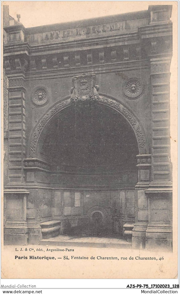 AJSP9-75-0875 - PARIS HISTORIQUE - Fontaine De Charenton - Rue De Charenton - Squares