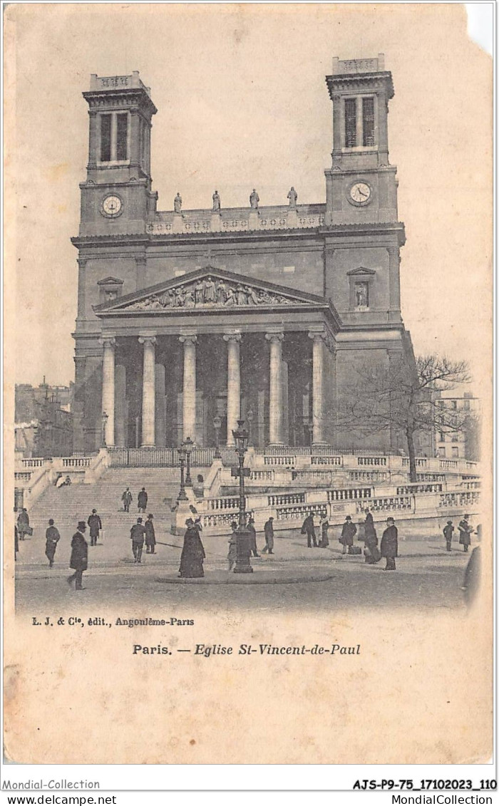 AJSP9-75-0866 - PARIS - église St-vincent-de-paul - Eglises