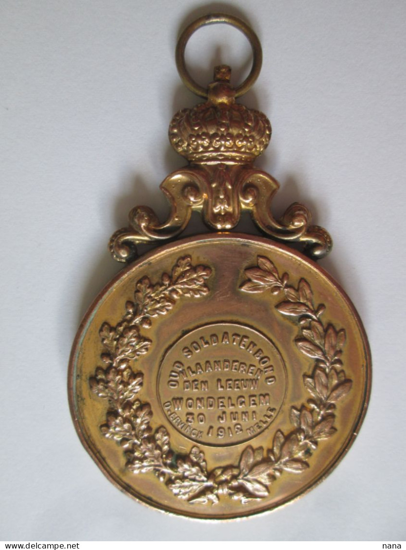 Rare! Belgique/Belgium Medaille Roi Albert 1912:Assoc.des Reserv.militaires/King Albert Medal Military Reserv.Assoc.1912 - Adel
