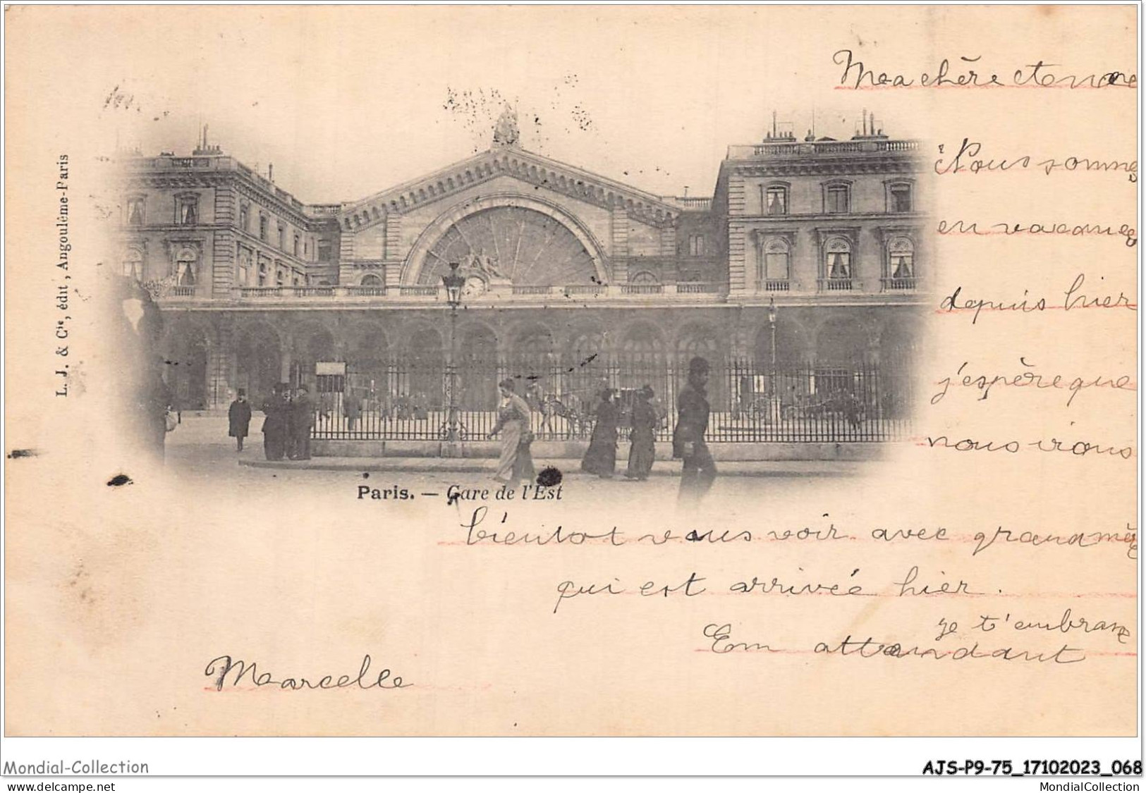 AJSP9-75-0845 - PARIS - Gare De L'est - Métro Parisien, Gares