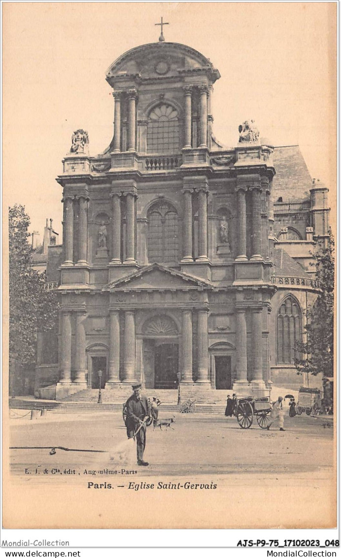 AJSP9-75-0835 - PARIS - église Saint-gervais - Kirchen