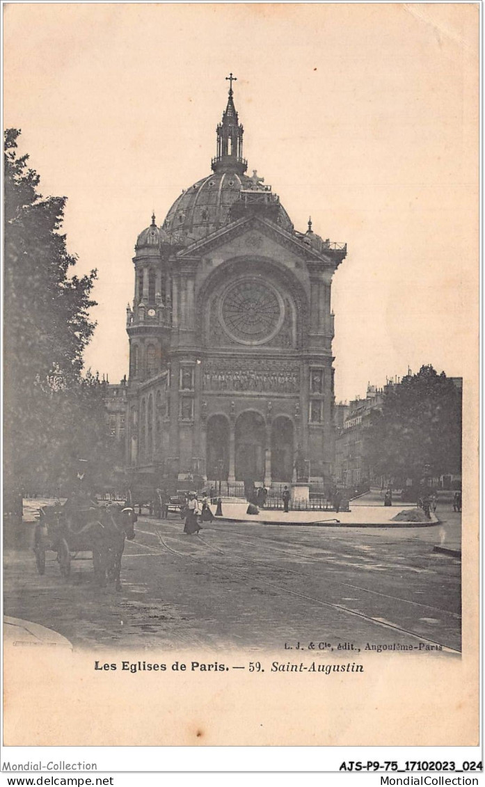 AJSP9-75-0823 - LES EGLISES DE PARIS - Saint-augustin - Churches