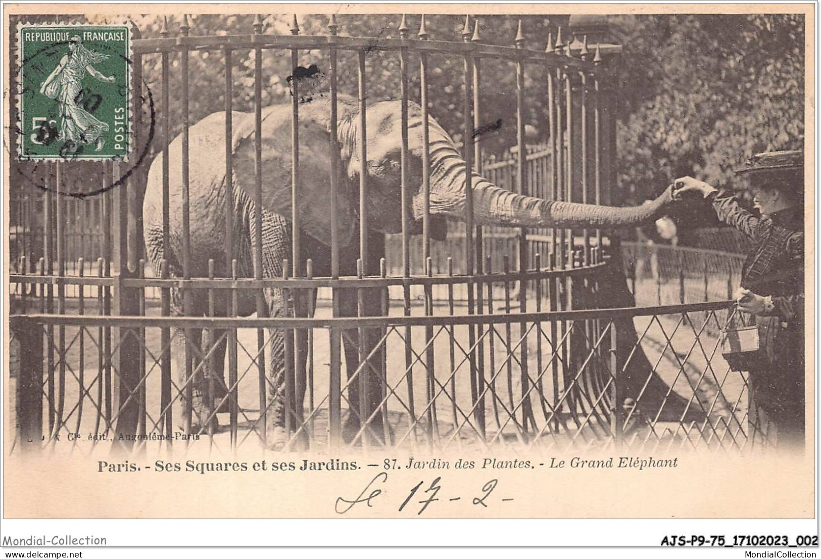 AJSP9-75-0812 - PARIS - Ses Squares Et Ses Jardins - Jardin Des Plantes - Le Grand Eléphant - Parks, Gärten