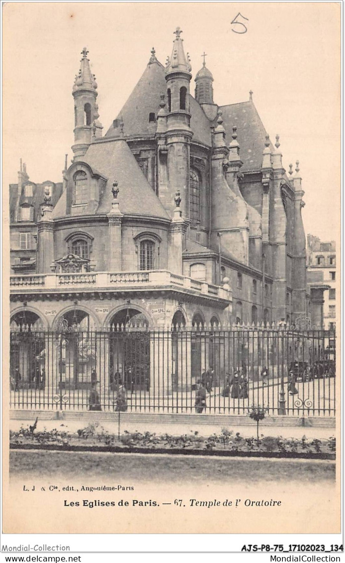 AJSP8-75-0777 - LES EGLISES DE PARIS - Temple De L'oratoire - Churches