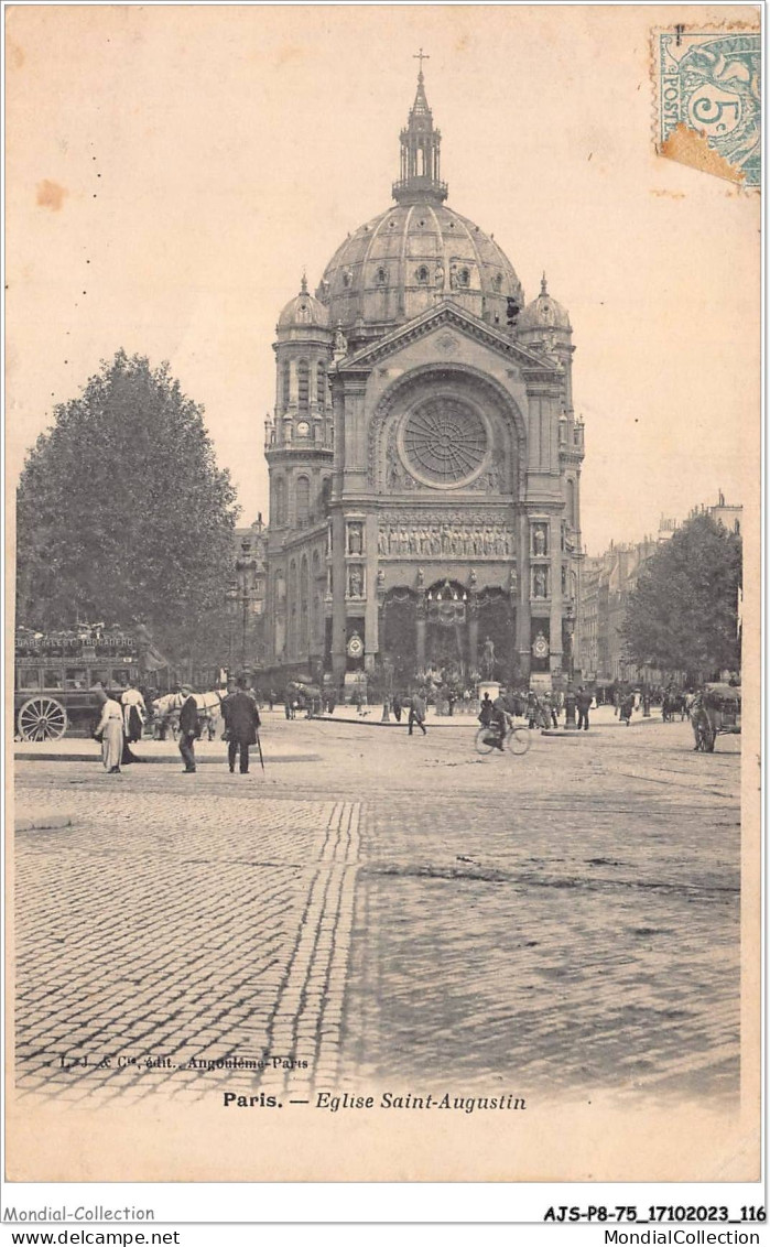 AJSP8-75-0768 - PARIS - église Saint-augustin - Iglesias