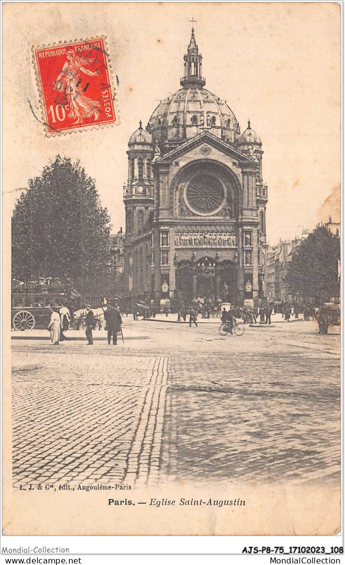 AJSP8-75-0764 - PARIS - église Saint-augustin - Iglesias