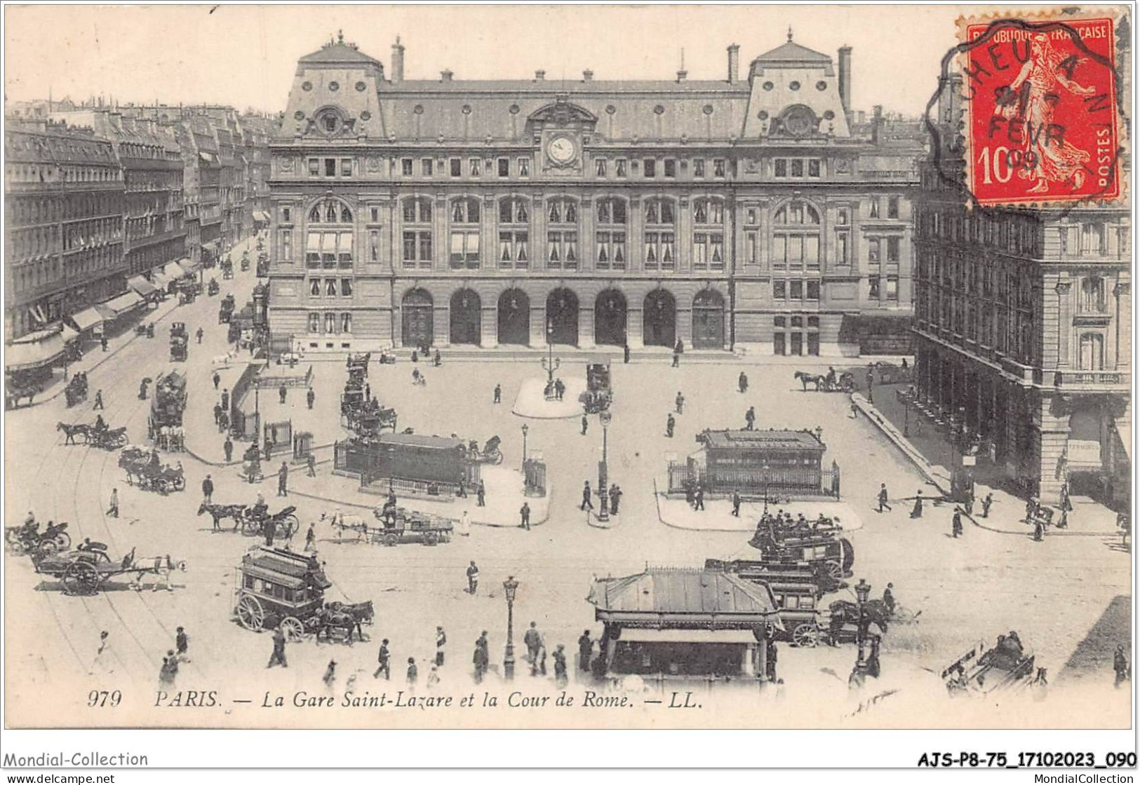 AJSP8-75-0755 - PARIS - La Gare Saint-lazare Et La Cour De Rome - Pariser Métro, Bahnhöfe