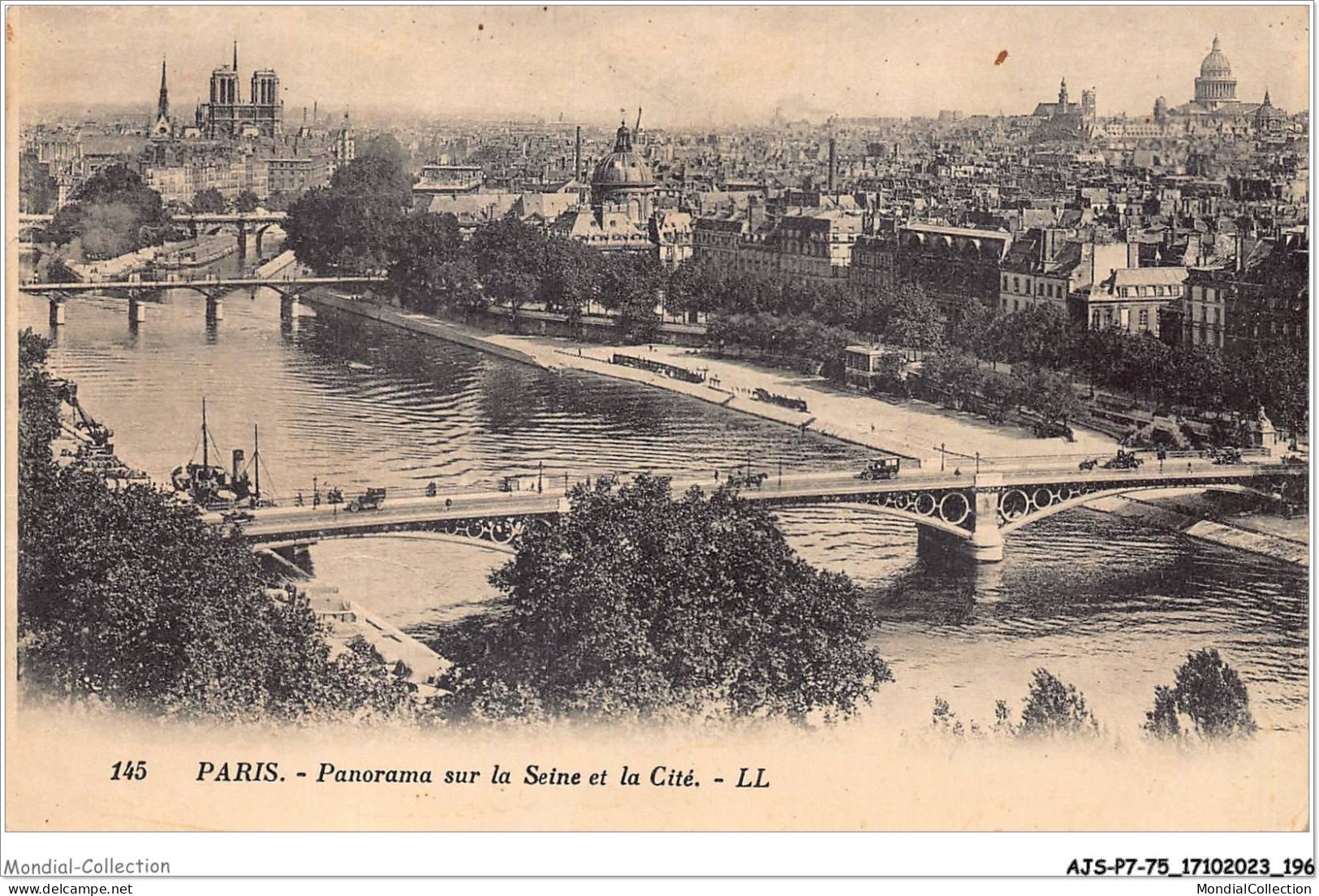 AJSP7-75-0706 - PARIS - Panorama Sur La Seine Et La Cité - The River Seine And Its Banks