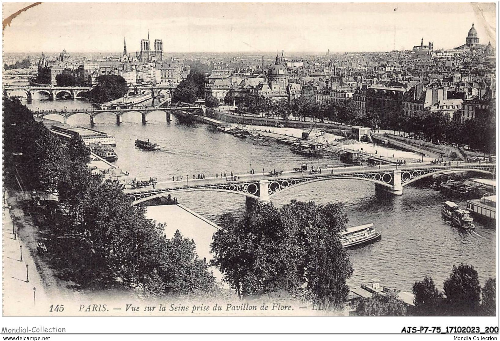 AJSP7-75-0708 - PARIS - Vue Sur La Seine Prise Du Pavillon De Flore - La Seine Et Ses Bords