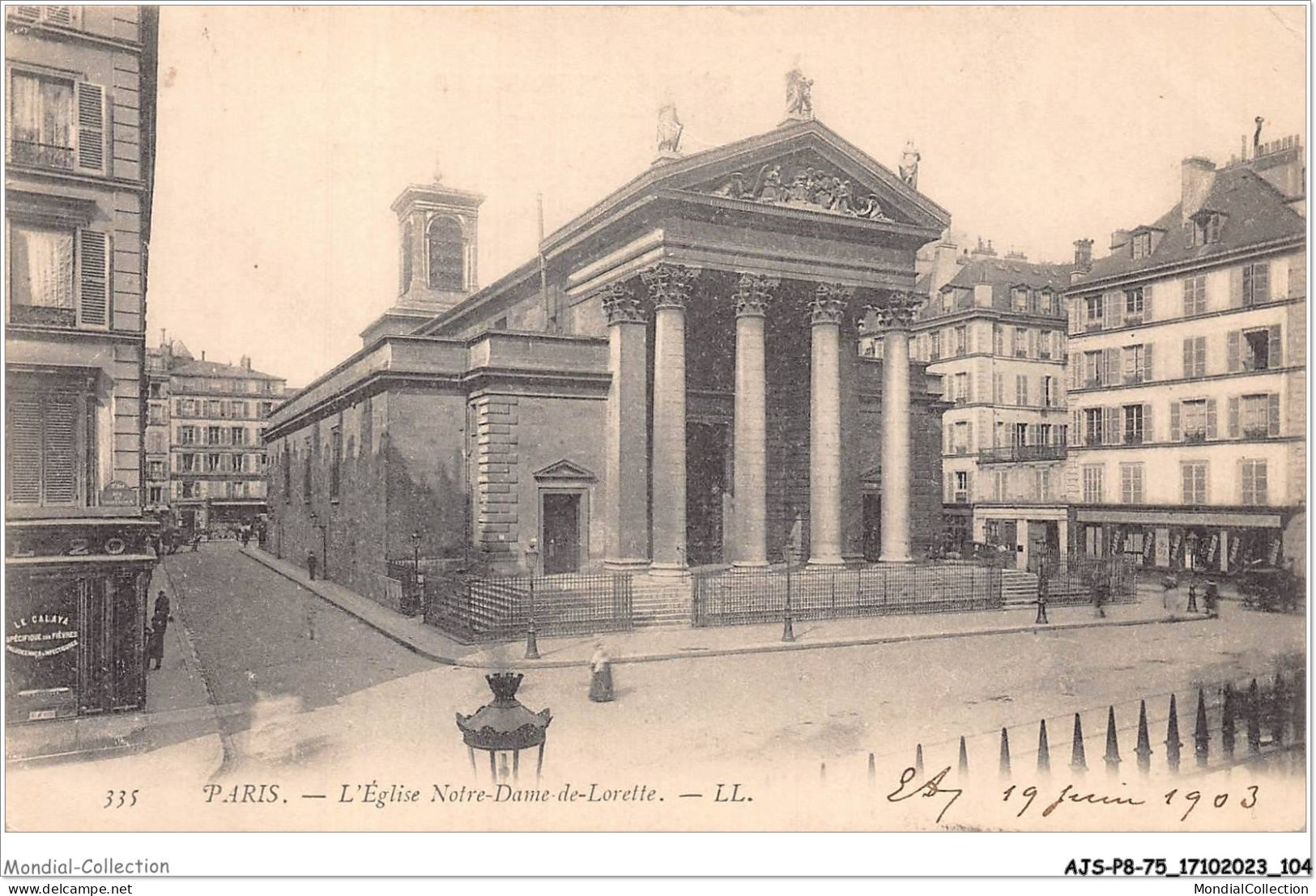 AJSP8-75-0762 - PARIS - L'église Notre-dame-de-lorette - Eglises