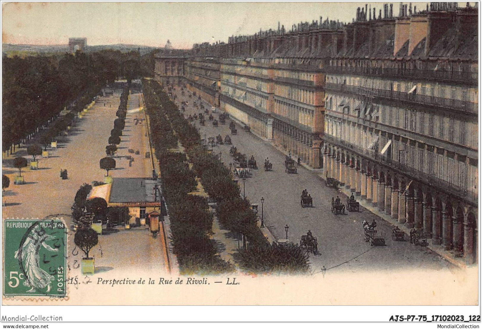 AJSP7-75-0669 - PARIS - Perspective De La Rue Rivoli - Plazas