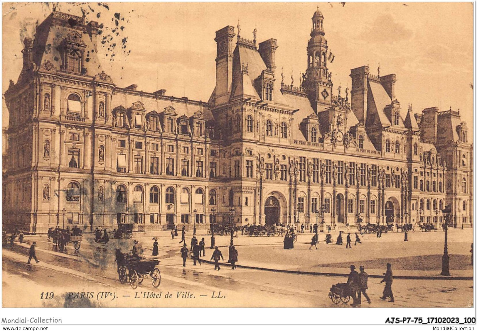 AJSP7-75-0658 - PARIS - L'hôtel De Ville - Cafés, Hotels, Restaurants