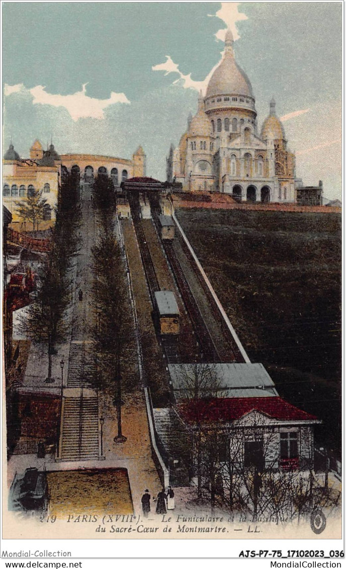 AJSP7-75-0626 - PARIS - Le Funiculaire Et La Basilique Du Sacré-coeur De Montmartre - Sacré Coeur