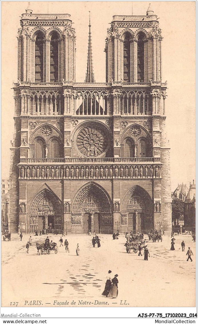 AJSP7-75-0615 - PARIS - Façade De Notre-dame - Notre Dame Von Paris