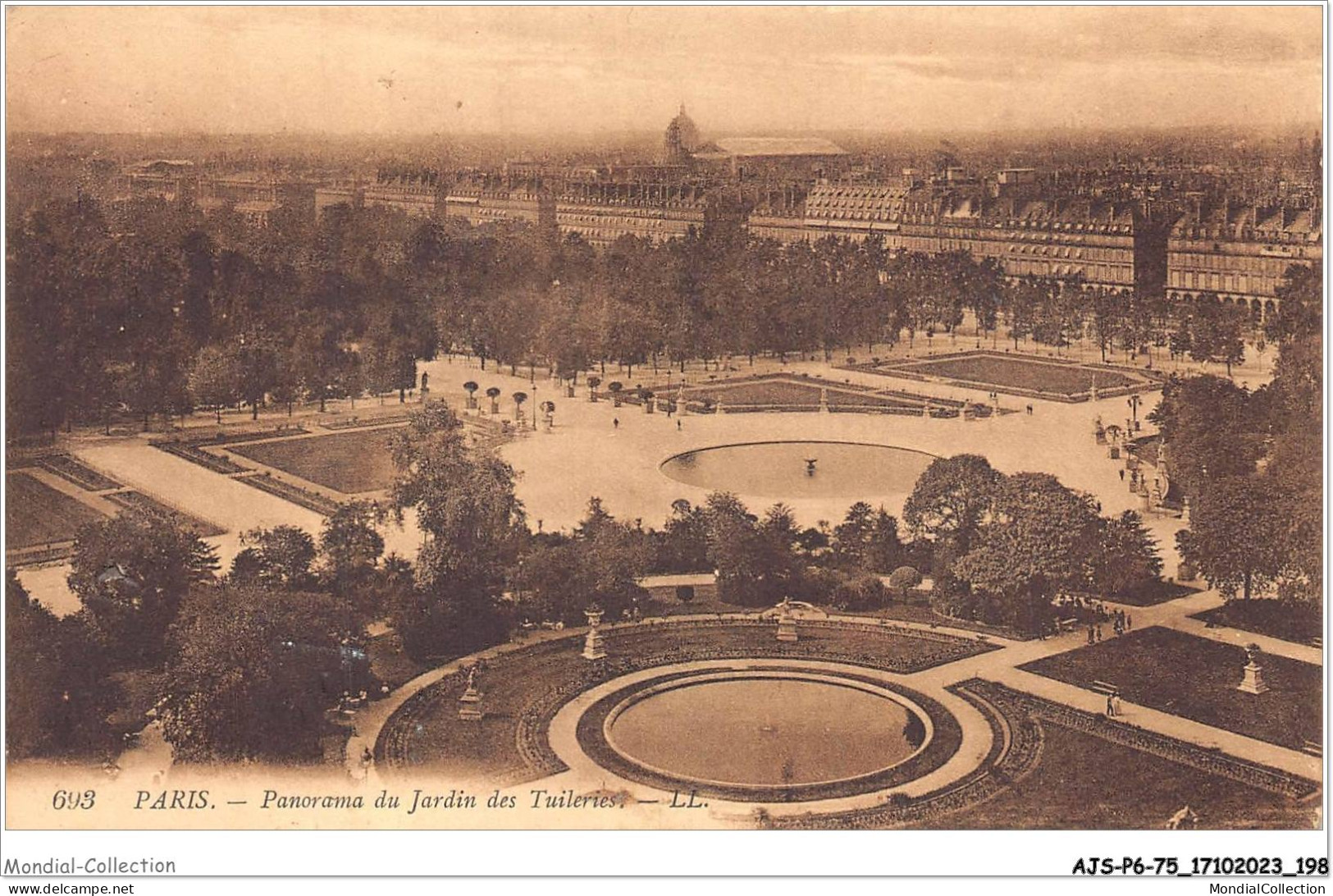 AJSP6-75-0606 - PARIS - Panorama Du Jardin Des Tuileries - Parken, Tuinen