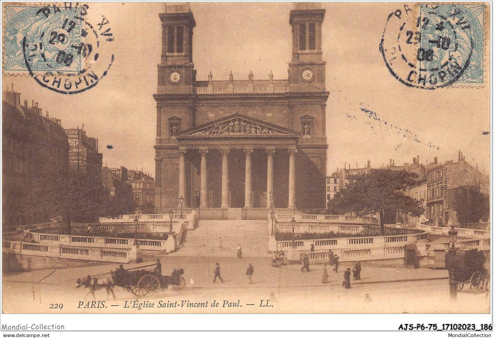 AJSP6-75-0600 - PARIS - L'église Saint-vincent De Paul - Kirchen