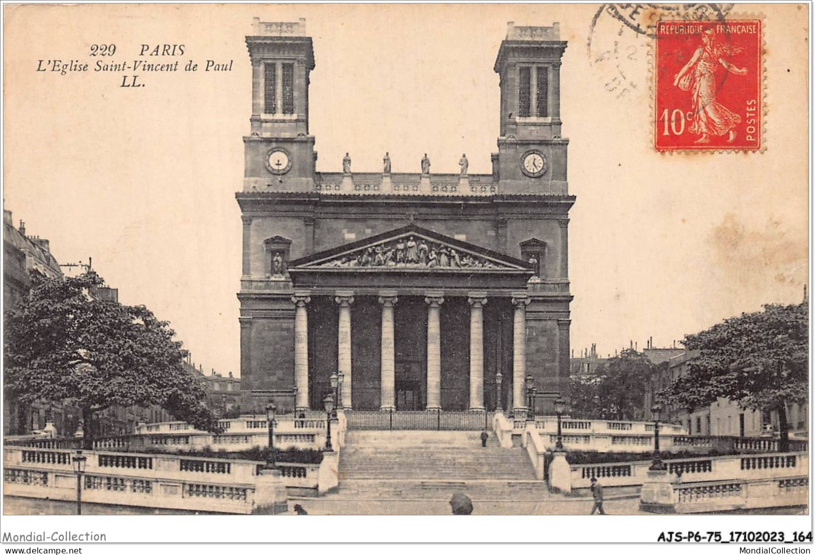 AJSP6-75-0589 - PARIS - L'église Saint-vincent De Paul - Churches