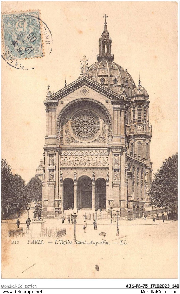 AJSP6-75-0577 - PARIS - L'église Saint-augustin - Kirchen