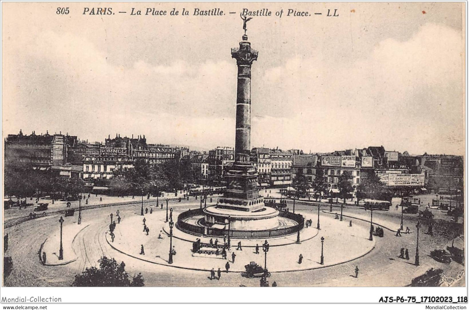 AJSP6-75-0566 - PARIS - La Place De La Bastille - Plätze