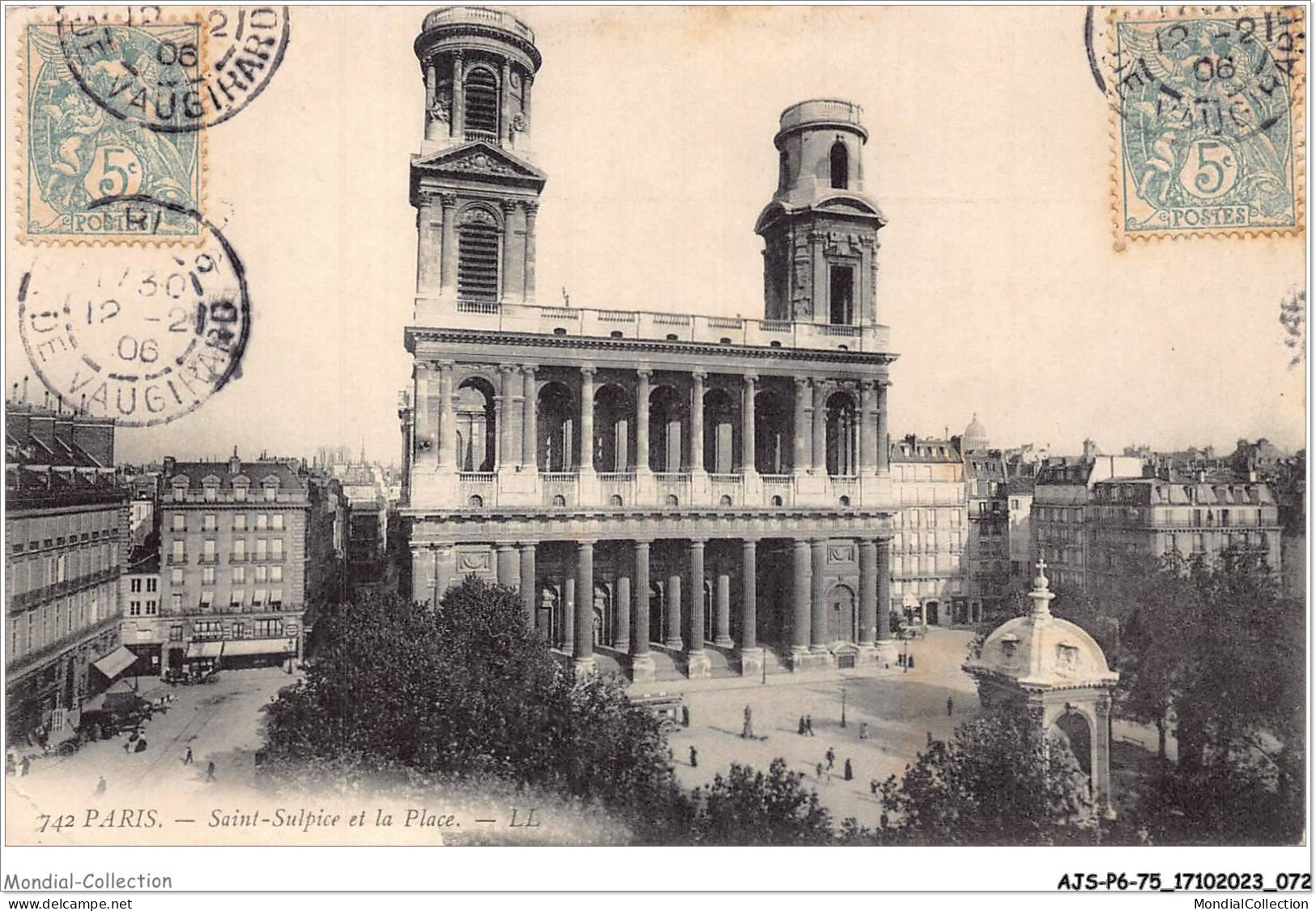 AJSP6-75-0543 - PARIS - Saint-sulpice Et La Place - Kirchen