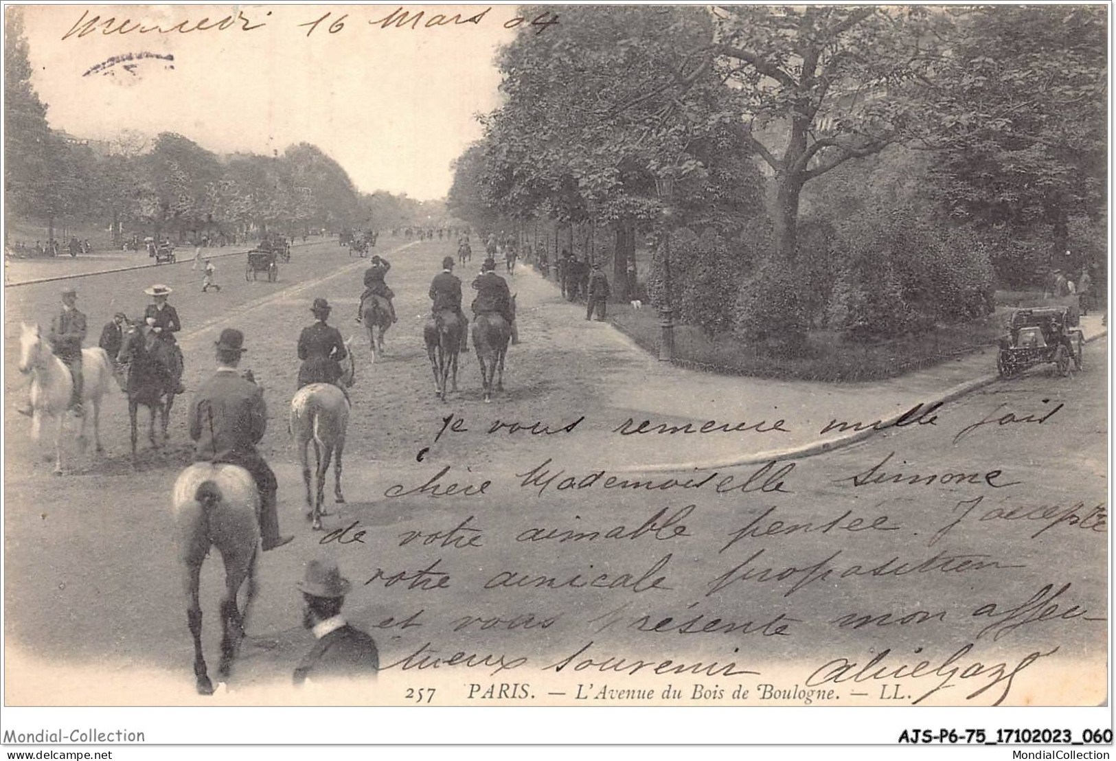 AJSP6-75-0537 - PARIS - L'avenue Du Bois De Boulogne - Plätze