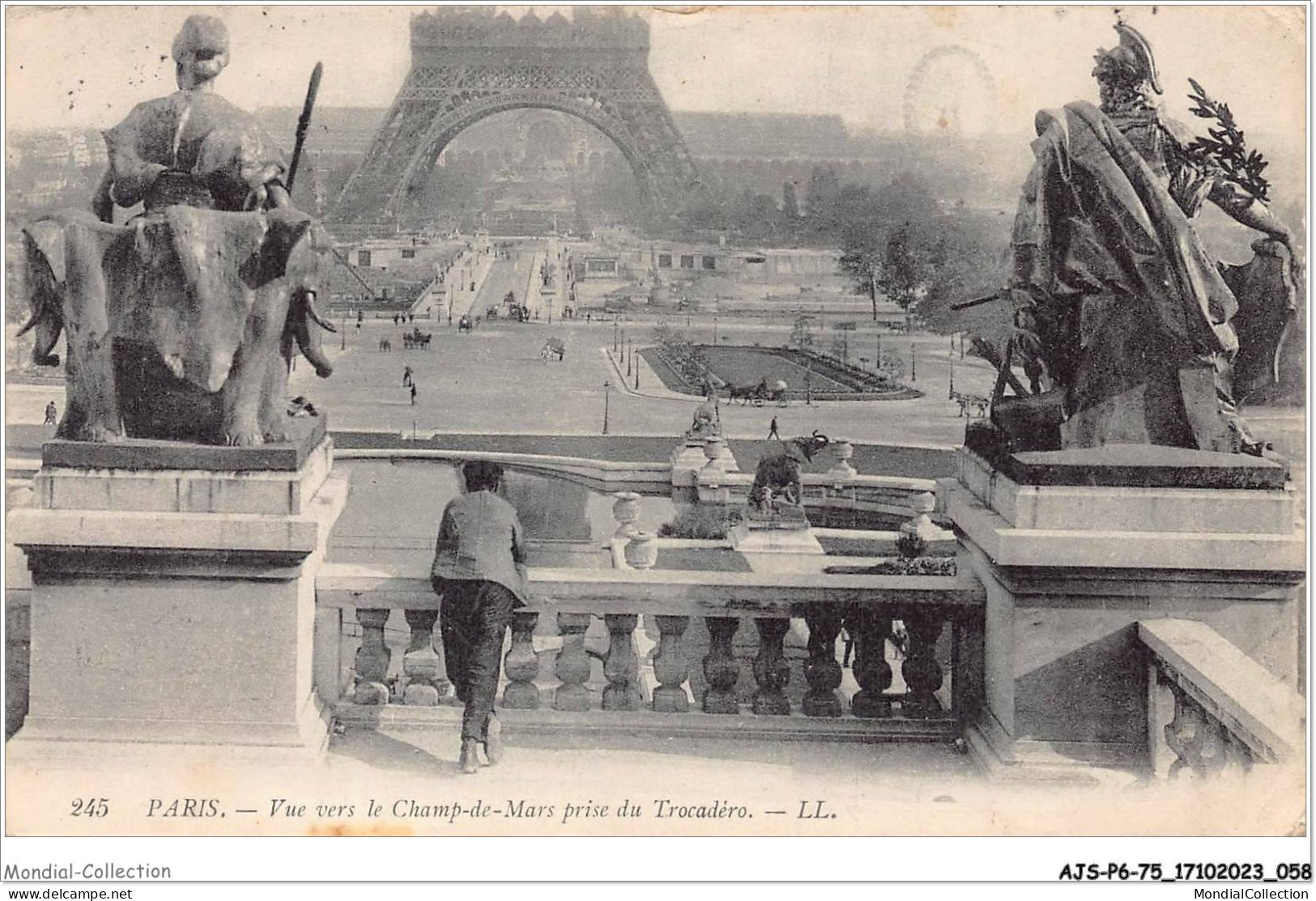 AJSP6-75-0536 - PARIS - Vue Vers Le Champ-de-mars Prise Du Trocadéro - Champs-Elysées