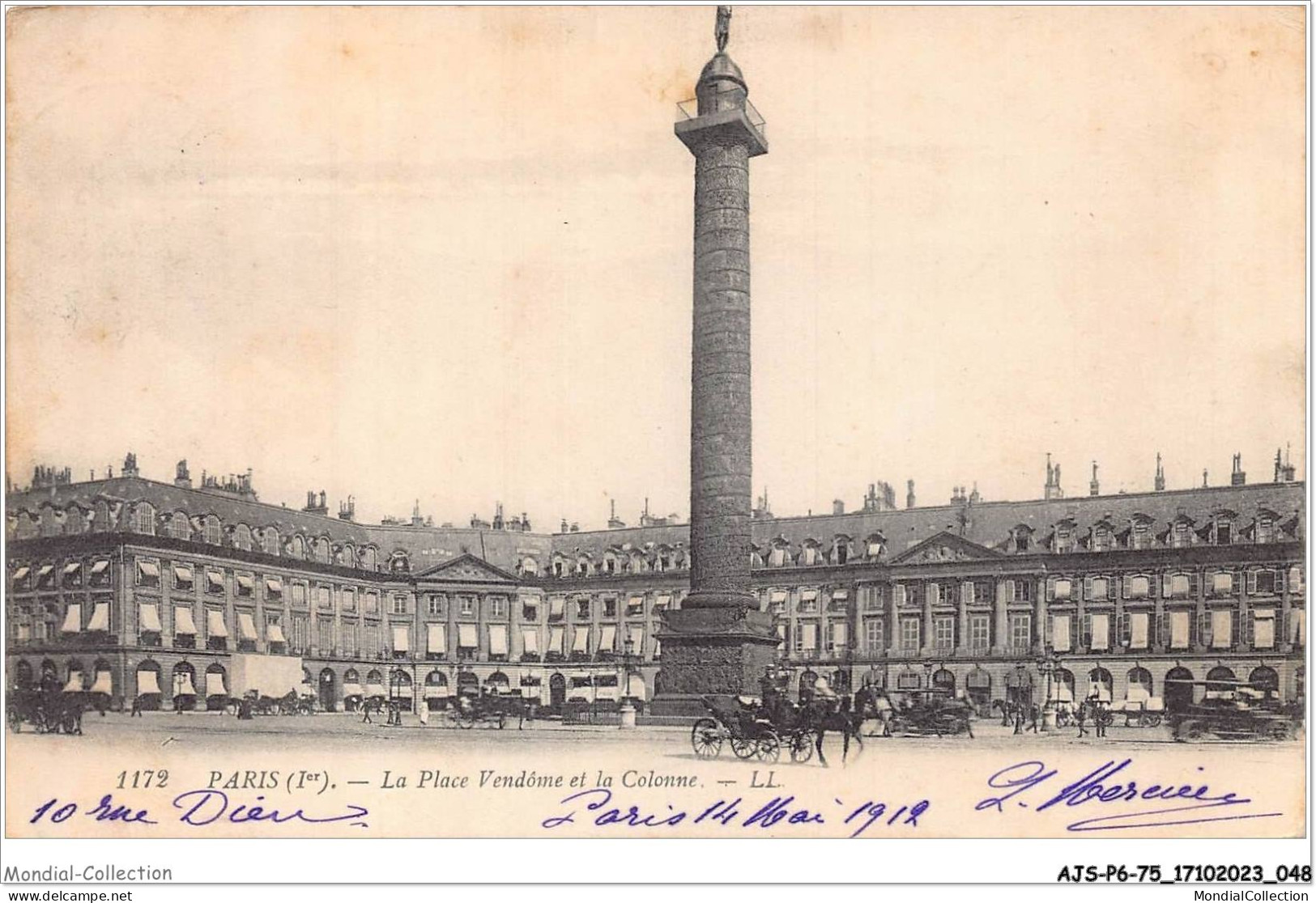 AJSP6-75-0531 - PARIS - La Place Vendôme Et La Colonne - Plazas