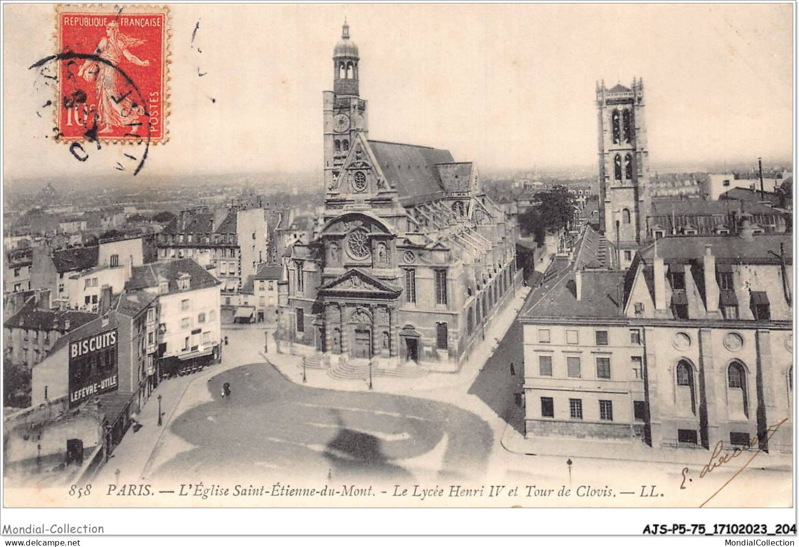 AJSP5-75-0506 - PARIS - L'église Saint-étienne-du-mont - Le Lycée Henri IV Et Tour De Clovis - Iglesias