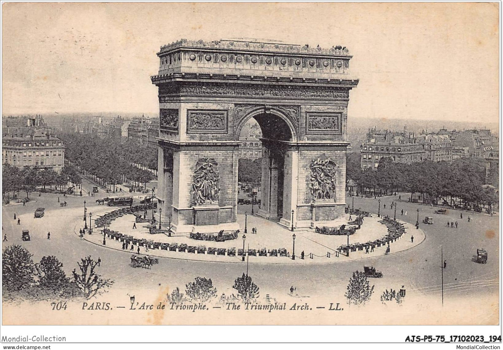 AJSP5-75-0501 - PARIS - L'arc De Triomphe - Triumphbogen