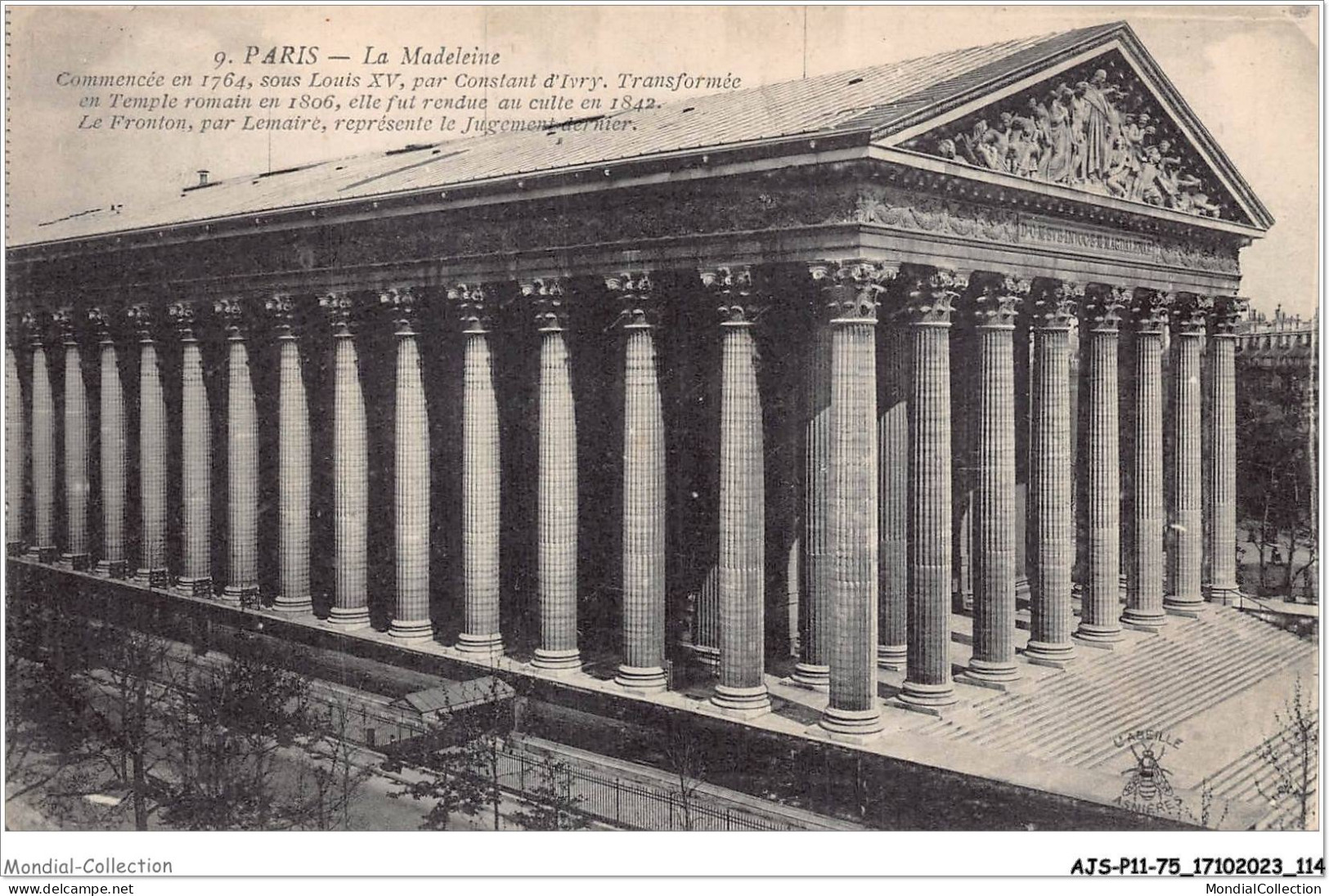 AJSP11-75-1075 - PARIS - La Madeleine  - Iglesias