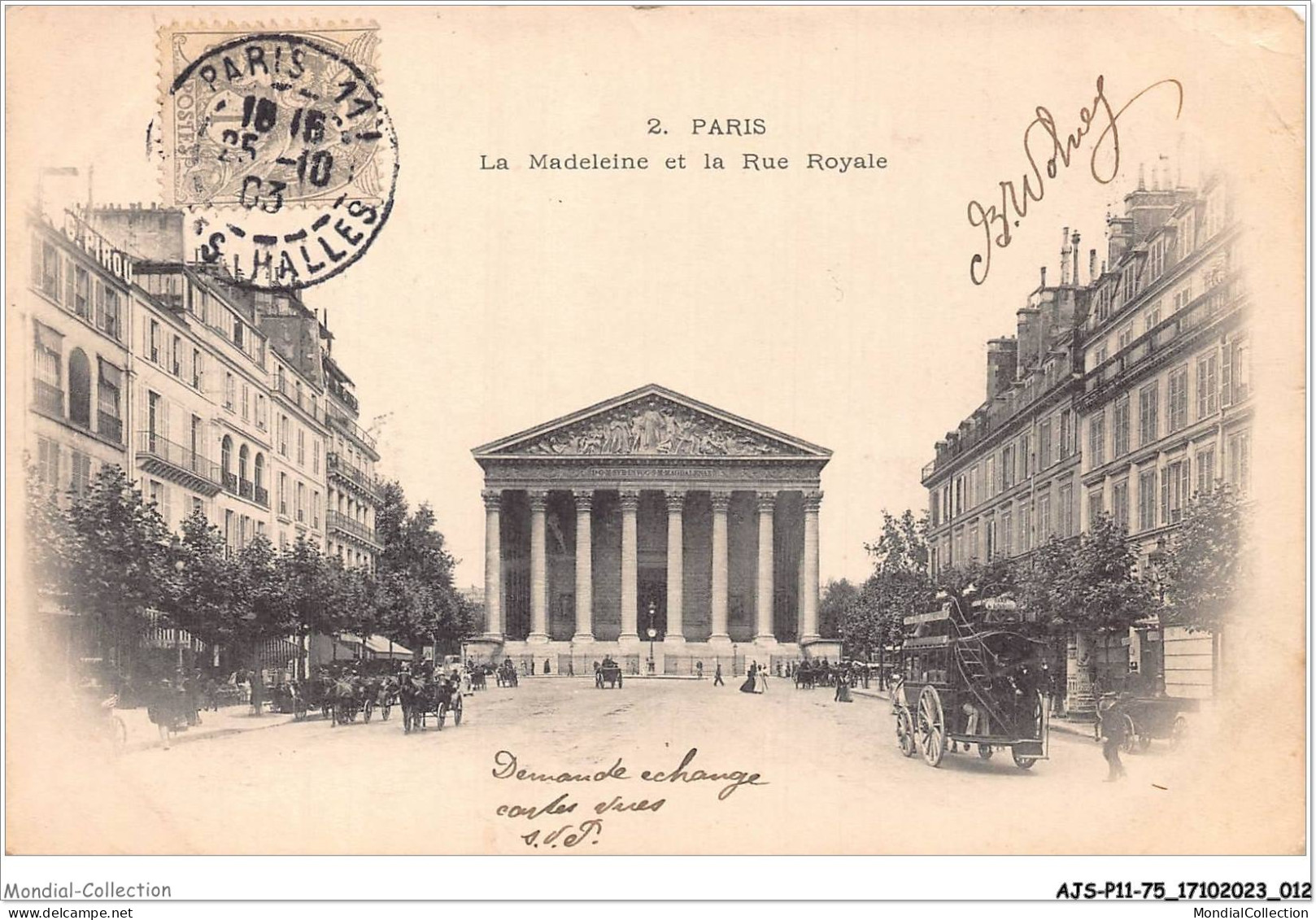 AJSP11-75-1024 - PARIS - La Madeleine Et La Rue Royale - Iglesias