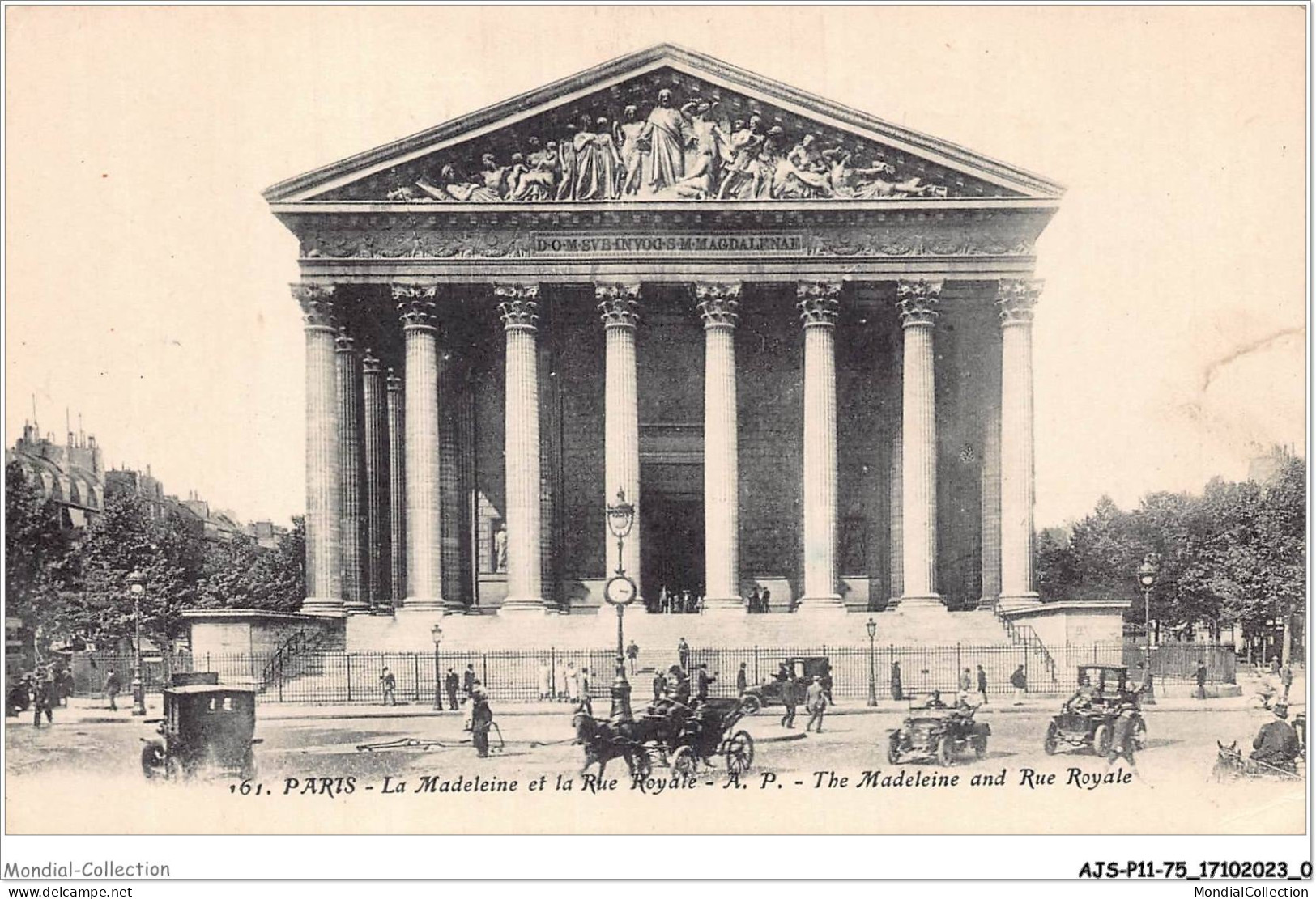 AJSP11-75-1018 - PARIS - La Madeleine Et La Rue Royale - Kerken