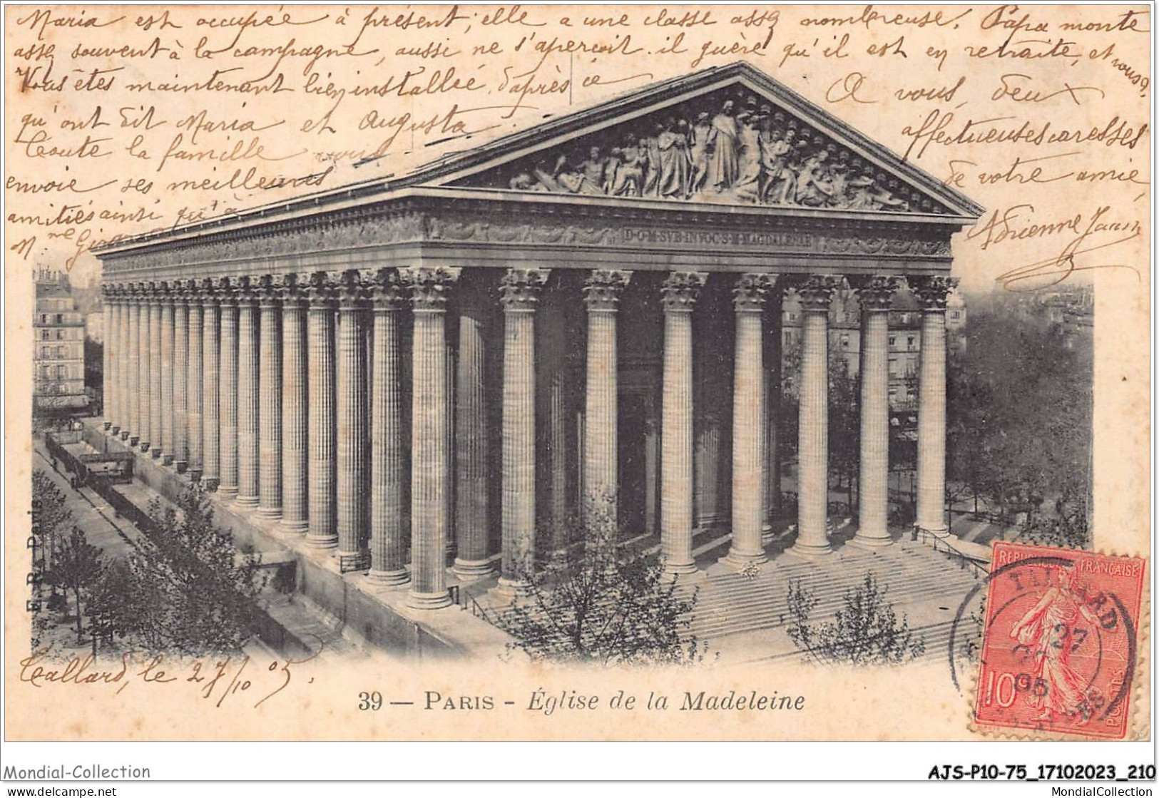 AJSP10-75-1017 - PARIS - église De La Madeleine  - Kerken