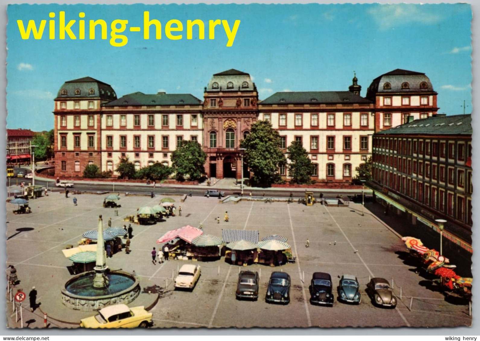 Darmstadt - Schloß Und Marktplatz - Postsonderstempel Hessenschau 1981 Bauen Wohnen Freizeit Ausstellung - VW Käfer - Darmstadt