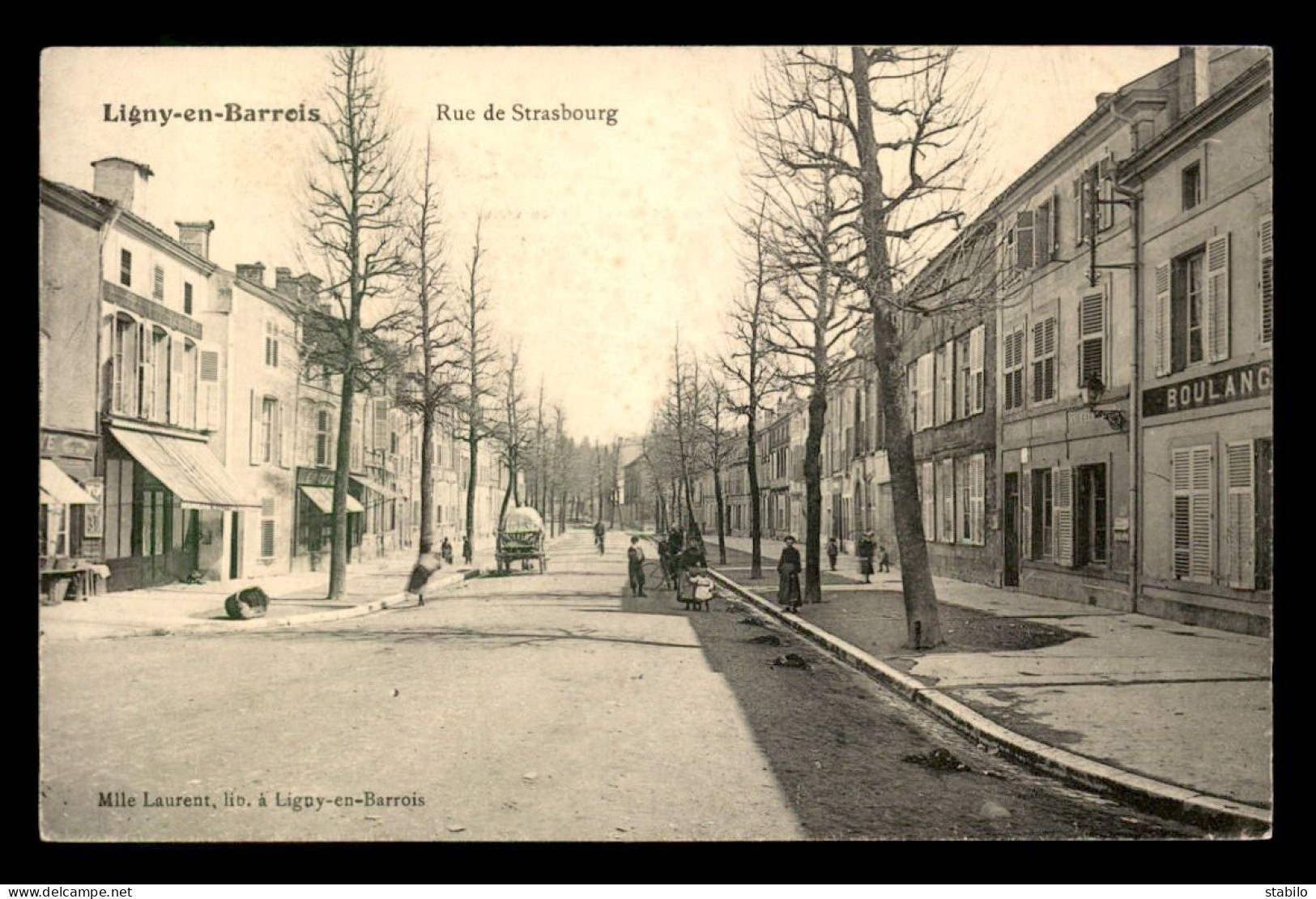 55 - LIGNY-EN-BARROIS - RUE DE STRASBOURG - EDITEUR MELLE LAURENT - Ligny En Barrois