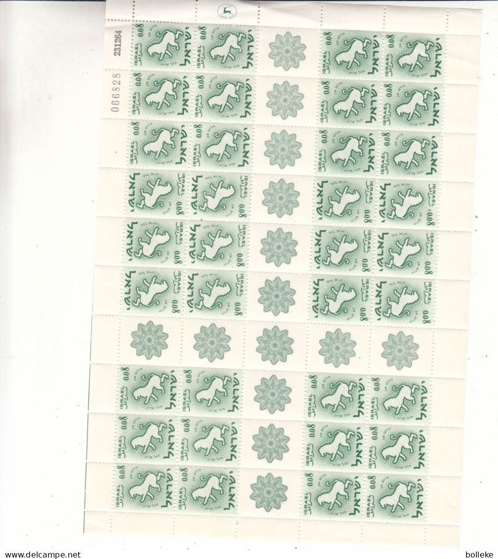 Signes Du Zodiaque - Balance - Lion - Israël - Yvert 190 F / 192 F ** - 2 Feuilles Complètes - GF - - Unused Stamps (with Tabs)