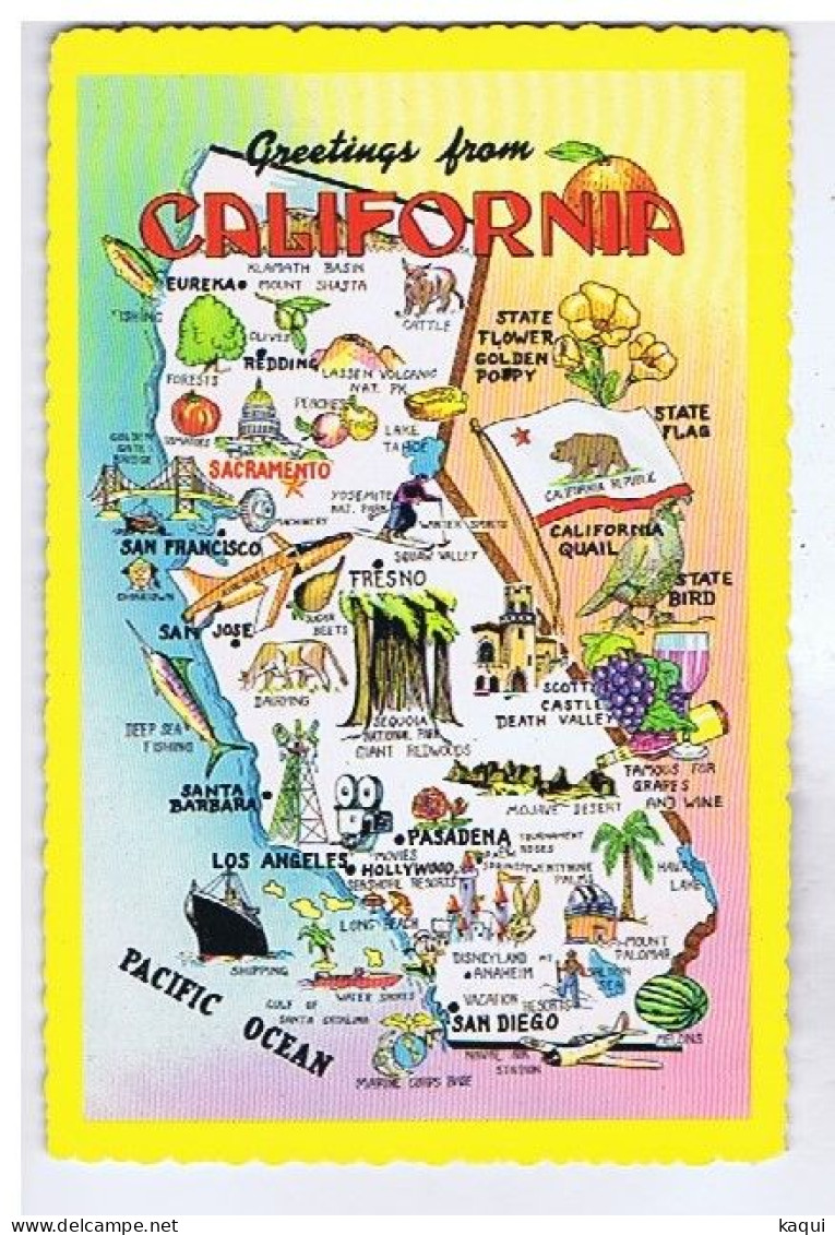 Carte Géo De La CALIFORNIA - Mapas