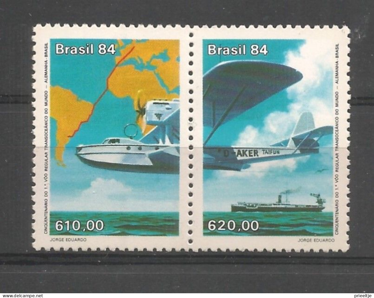 Brasil 1984 Aviation Pair Y.T. 1671A ** - Nuevos