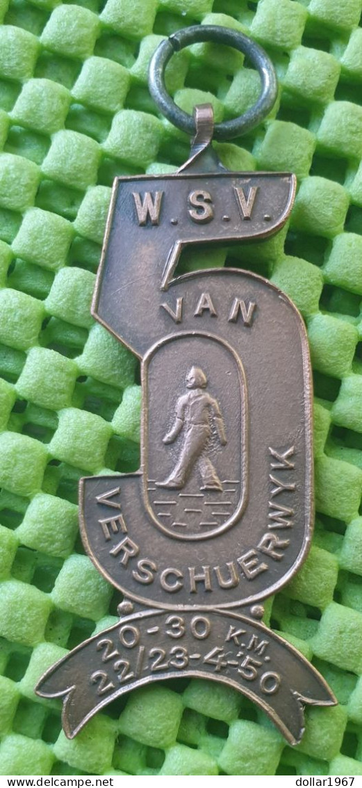 Medaile   :   Wsv Verschuerwijk Arnhem / 20-30km / 23-23-4-1950. -  Original Foto  !!  Medallion  Dutch . - Andere & Zonder Classificatie
