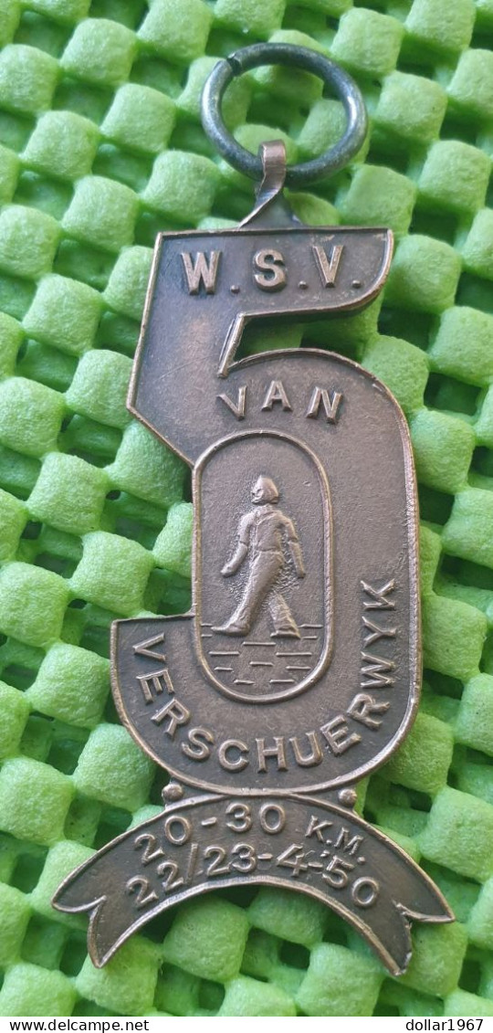 Medaile   :   Wsv Verschuerwijk Arnhem / 20-30km / 23-23-4-1950. -  Original Foto  !!  Medallion  Dutch . - Autres & Non Classés