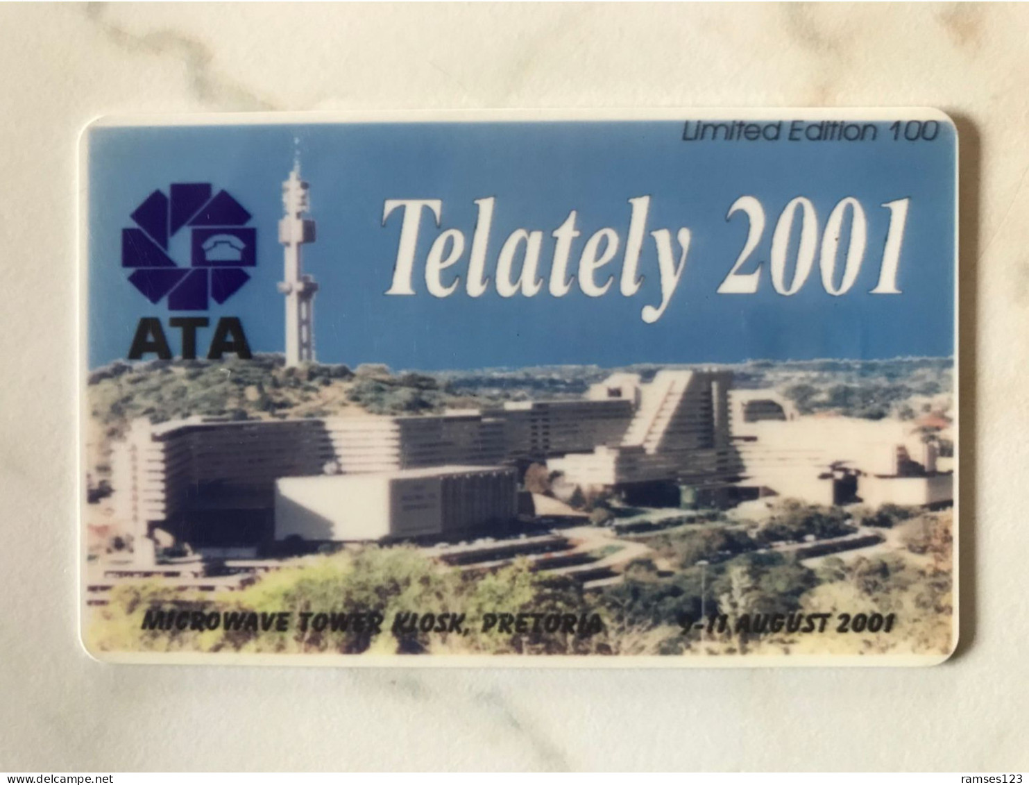 RRRR   ATA   SOUTH AFRICA  MTN   TELATELY  2001  LIMITED EDITION 100 - Afrique Du Sud