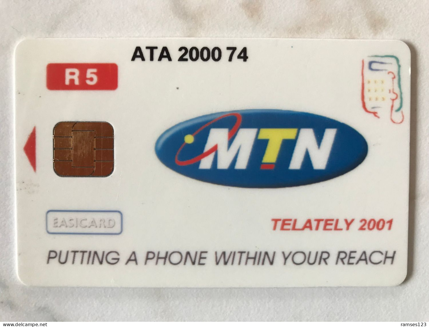 RRRR   ATA   SOUTH AFRICA  MTN   TELATELY  2001  LIMITED EDITION 100 - South Africa