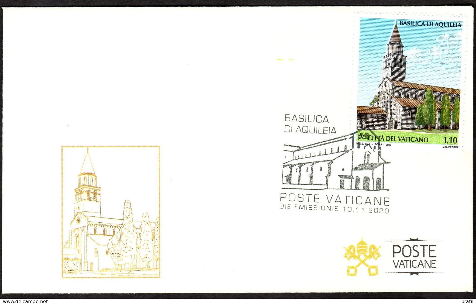 2020 Vaticano, Basilica Di Aquileia, FDC Non Viaggiata - FDC