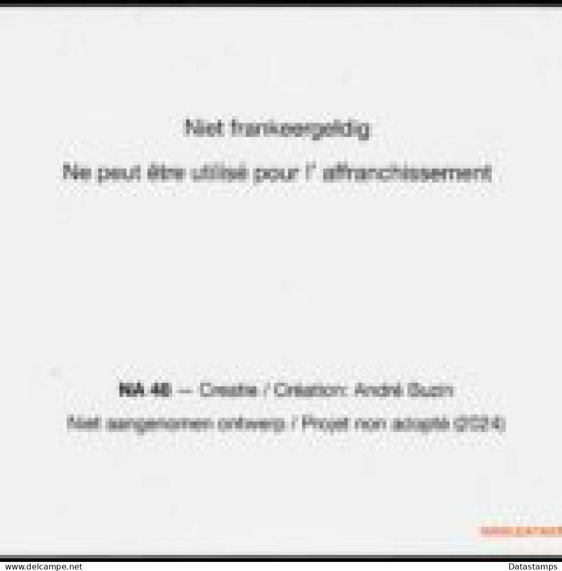 België 2024 - OBP:NA 48, Not Approved Design - XX - Antwerpfila 2024 - Bozzetti Non Adottati [NA]
