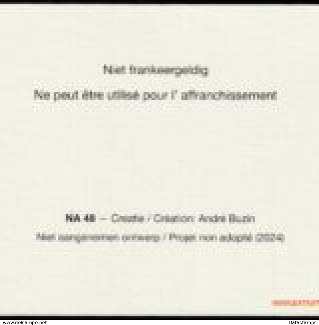 België 2024 - OBP:NA 48 LX, Not Approved Design - XX - Antwerpfila 2024 - Bozzetti Non Adottati [NA]