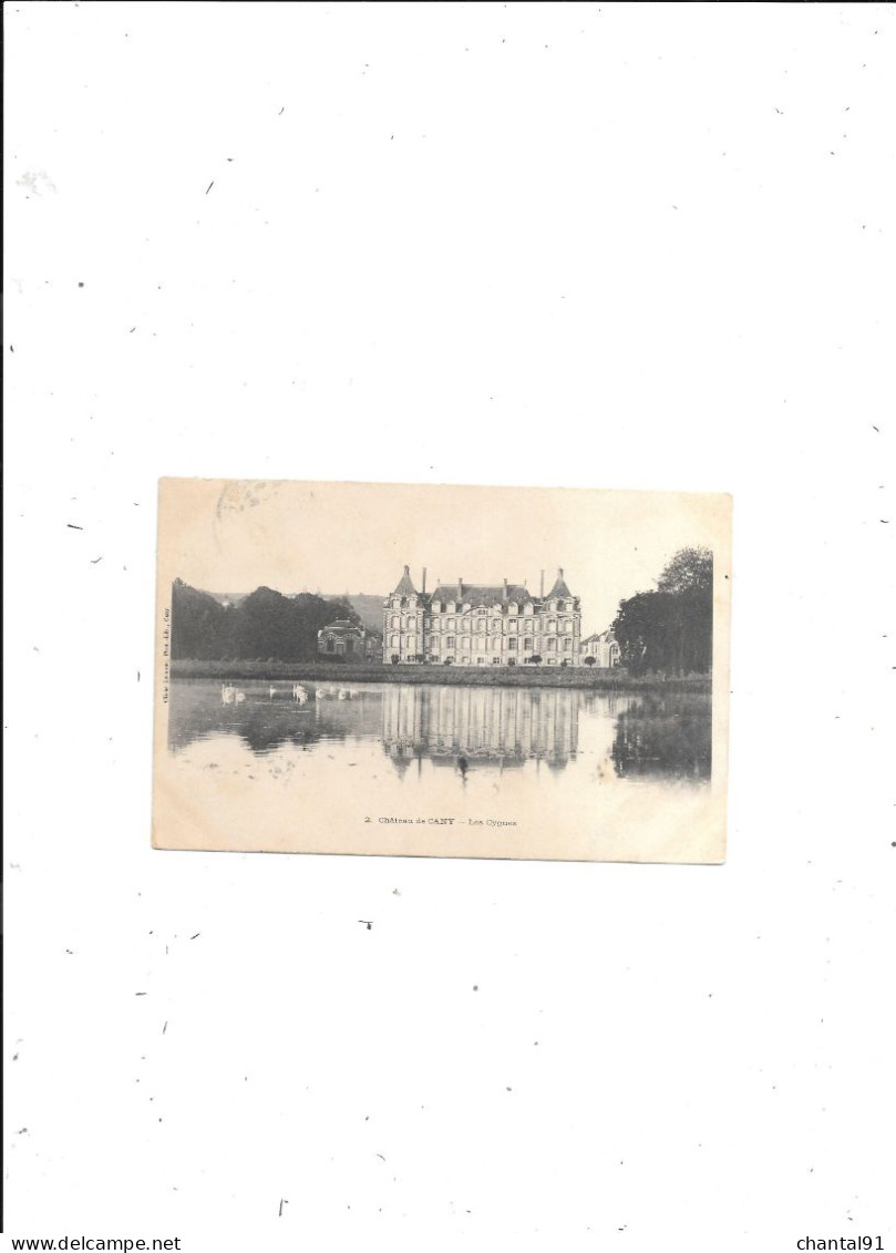 CARTE POSTALE 76 CHATEAU DE CANY LES CYGNES VOYAGEE - Cany Barville